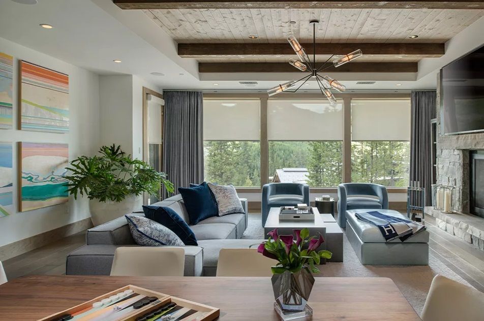 Automated window treatments for in family room convenience and comfort