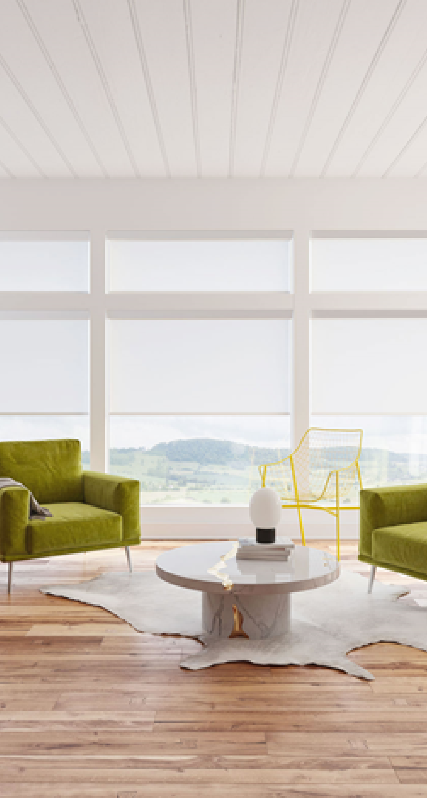 motorized window treatment installation for controlled lighting in Bel Air, CA.