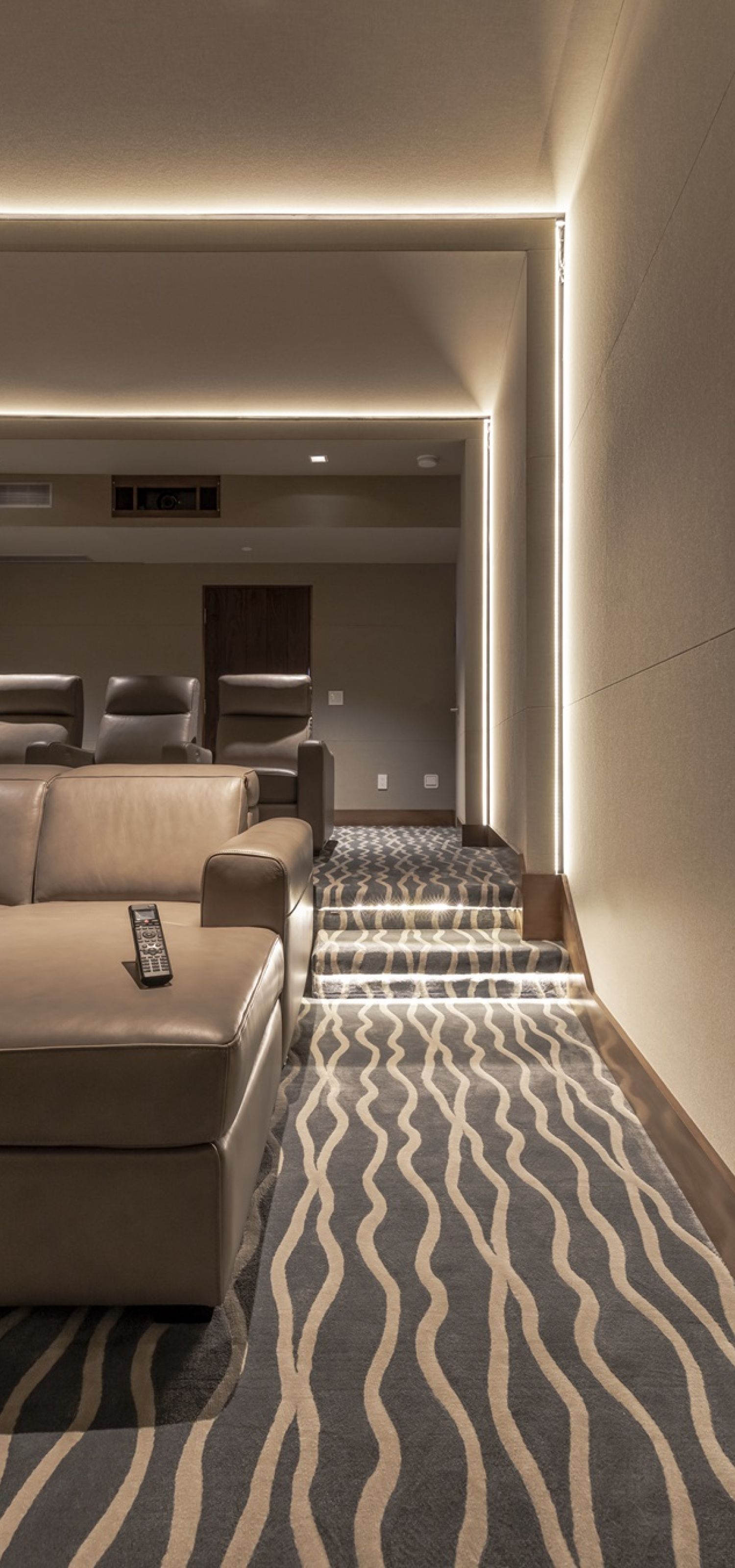 Custom theater LED lighting for home in Malibu, CA