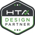 HTA Design Partner logo, indicating certification as a design partner by HTA.