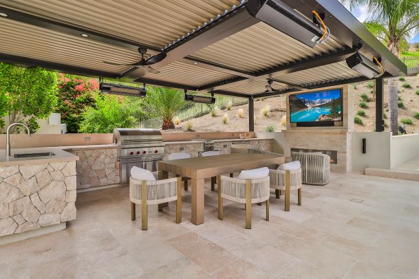 Outdoor entertainment area in Calabasas