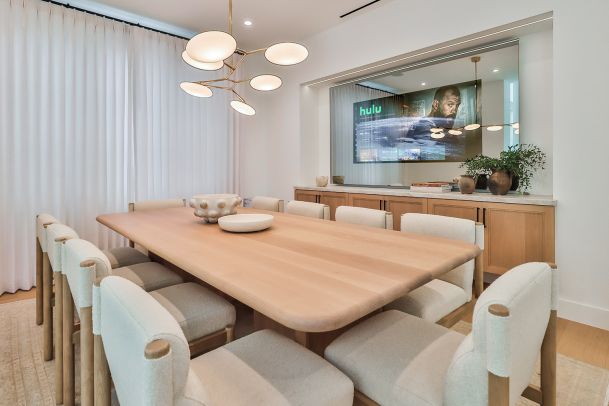 Dining Room with Mirror TV