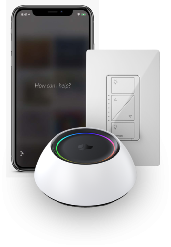 Josh AI voice assistant in a modern home setting, showcasing voice-controlled smart home features.